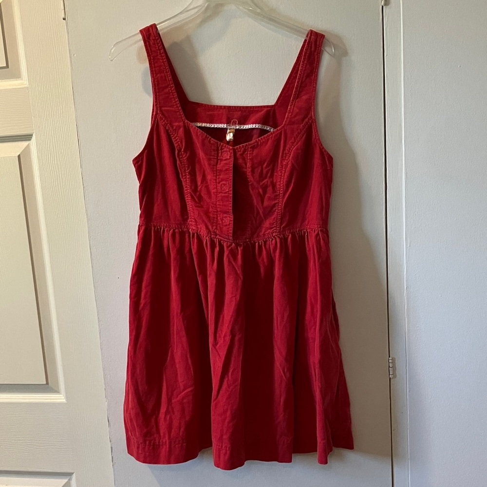 Maeve Red Corduroy NURSING dress